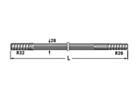 R32-hexuitdraai 28-R28 Spoelend Gat 8.8mm R28-Drifterstaaf