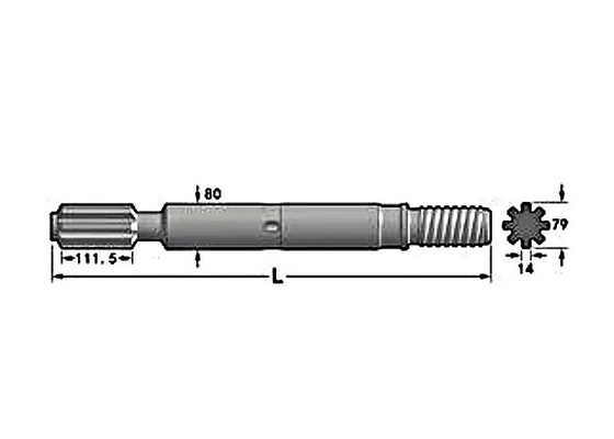 1500HL 635mm Hulpmiddelen van de Rotsboring 635mm de Adapter van de Boorsteel