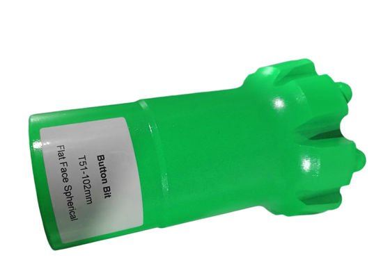 Hard Rock Boorkop T51-102mm Plat Vlak Sferische Draad Rotsboor Knop Bit voor Mijnbouw