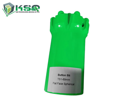 T51-89mm schroefdraad boorknop met semi-ballistische hardmetalen ontwerp voor bankboren