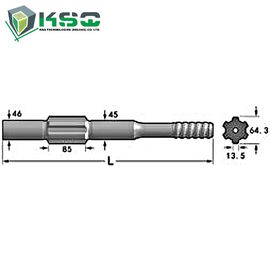 Van de ingersoll-rand de Adapter YH 65, YH 80, YH 65 RP, YH 70 RP, YH 75 RP, YH 80 RP Boorsteel
