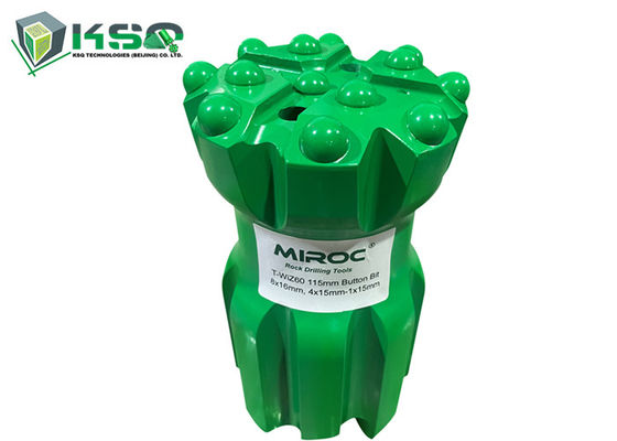 Groen / Blauw Retrac Button Bit Voor Middenharde tot Hard Rock Mining Parts T-WIZ60-115