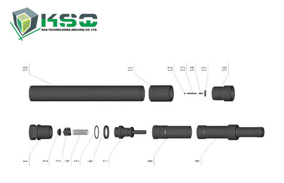 De Hulpmiddelen van de ondergrondse mijnbouwdth Boring DTH4.5 Hamer/dth4.5-10 Zuiger Geval